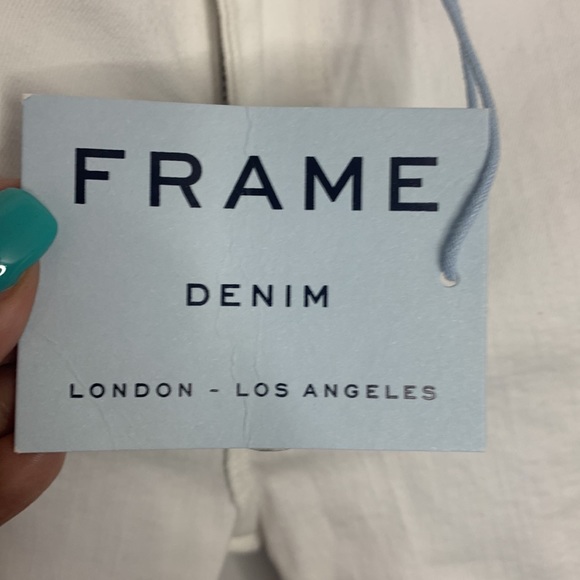 Frame NWT Azure Le Skinny De Jeanne white Skinny Jeans Embroidered leg size 26 - Picture 5 of 10